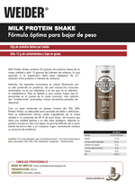 MILK PROTEIN SHAKE (WEIDER)