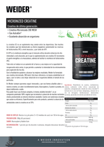MICRONIZED CREATINE 200 MESH (WEIDER)