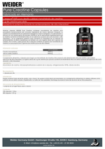 PREMIUM PURE CREATINE CAPS (WEIDER )